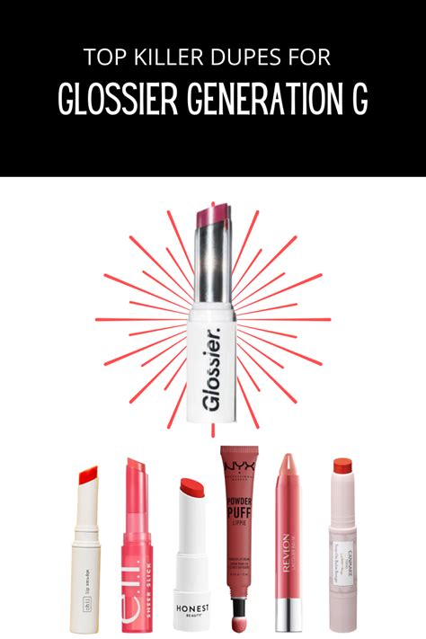 6 Best Dupes for Glossier Generation G Lipstick.